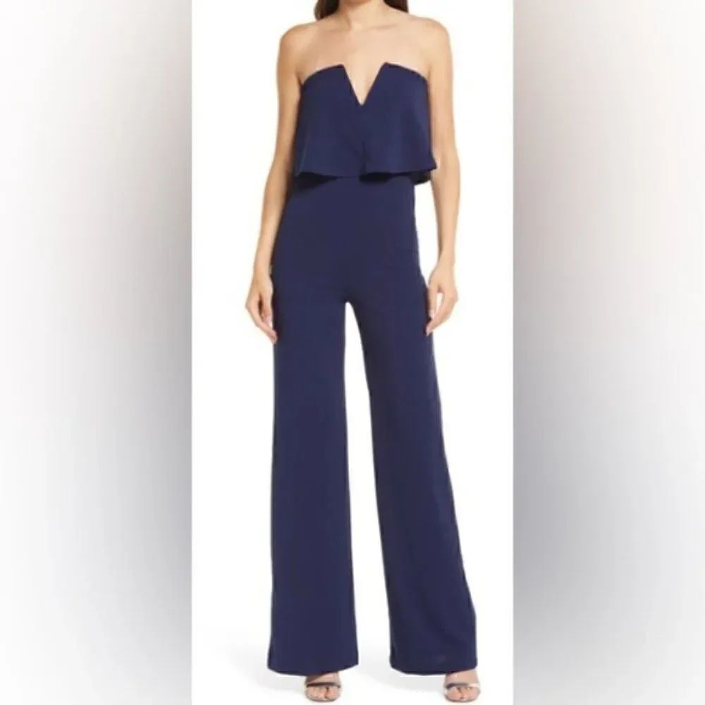 🆕 Lulus Power Of Love Wide Leg Jumpsuit size S
